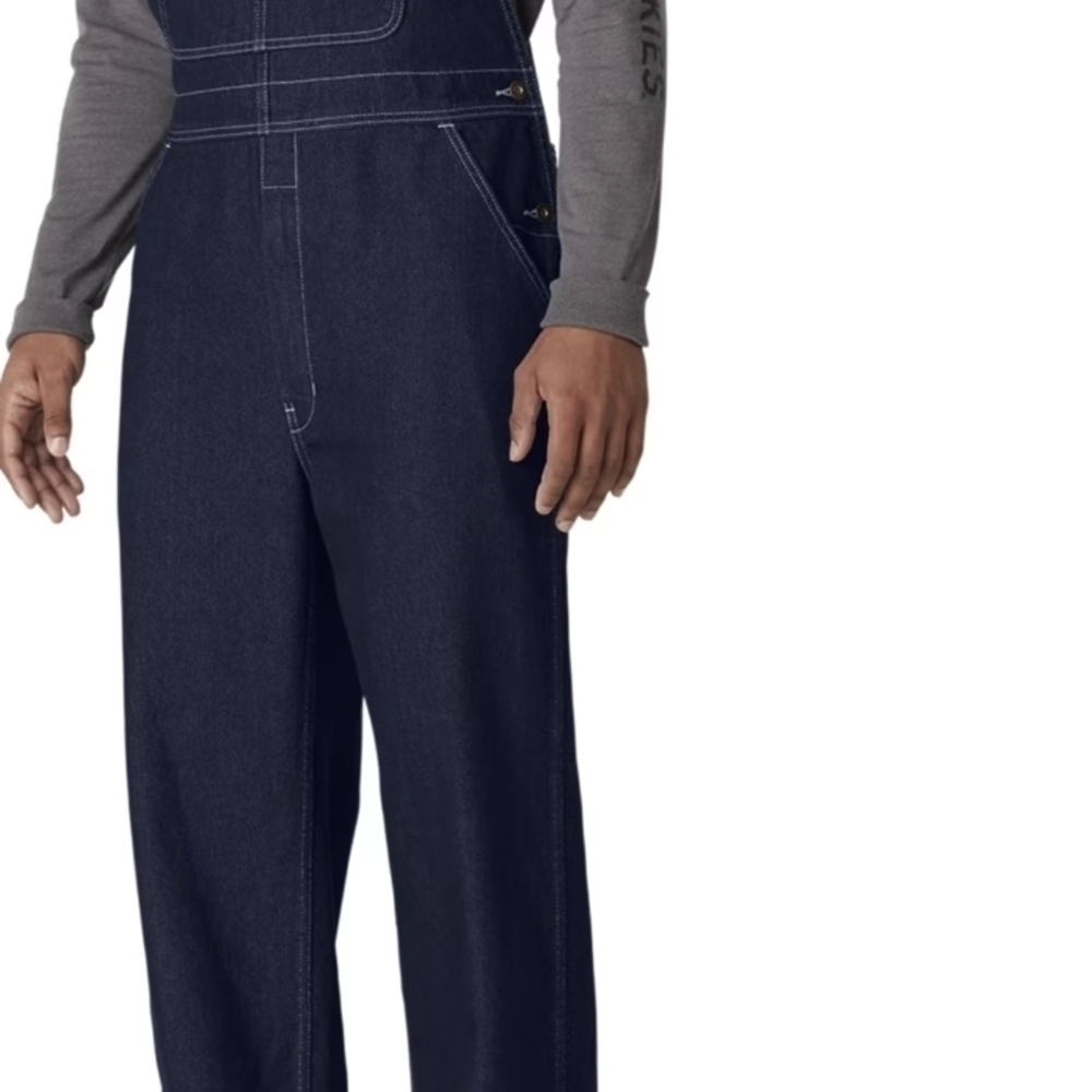 Dickies Men's Dark Blue Denim Overalls
